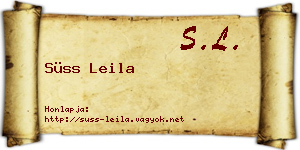 Süss Leila névjegykártya